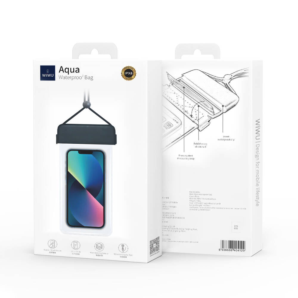 Wiwu Universal Su Geçirmez Kılıf Aqua Waterproof Max 6.9 inç IPX8 Sertifikalı Wiwu Universal Su Geçirmez Kılıf Aqua Waterproof Max 6.9 inç IPX8 Sertifikalı